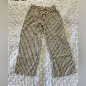 Linen pinstripe pants